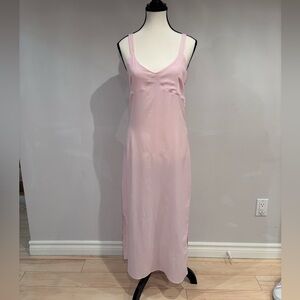 Versatile Highlife Collective Light Pink Maxi Slip Dress with Slits